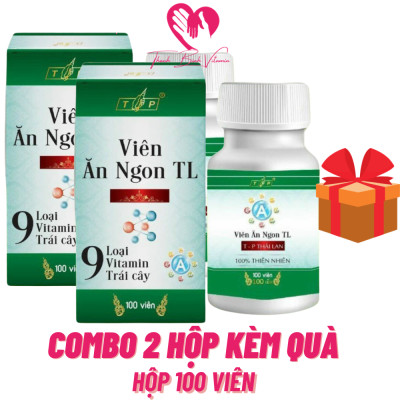 [Combo 2 Hộp] Viên Tăng Cân TL 100 Viên Kèm Quà, Hỗ Trợ Ăn Ngon, Ngủ Ngon, Tăng Cân Cho Người từ 3-60 TUỔI