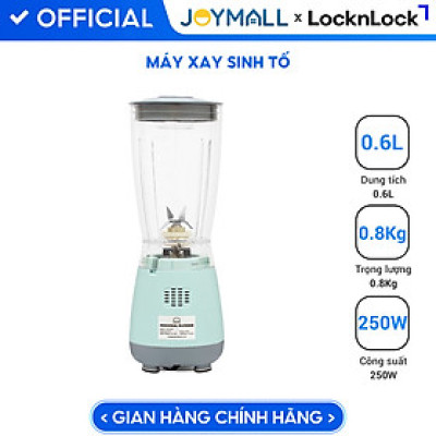 Máy xay sinh tố Lock&Lock 600ml Personal Blender màu xanh mint EJM436MIT - Hàng chính hãng, thao tác 1 chạm, lưỡi xay bén - JoyMall