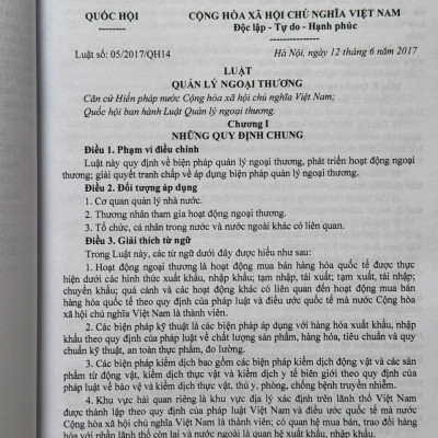 Sách Luật Thương Mại, Luật Quản Lý Ngoại Thương – Hệ Thống Văn Bản Quy Định Hướng Dẫn Chi Tiết Thi Hành - V2590T