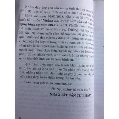  Những nội Dung mới của Bộ Luật Tố Tụng hình sự năm 2015