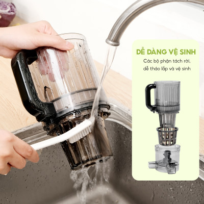 Máy ép chậm đa năng Lebenlang LBL1414, 300W, nhỏ gọn tiện lợi, ép kiệt bã đến 99%, giữ trọn dinh dưỡng, bảo hành 2 năm - hàng chính hãng