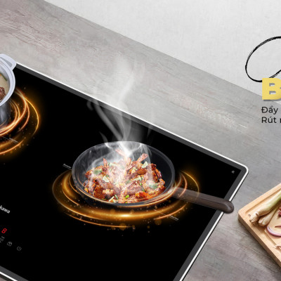 Bếp đôi điện từ Nagakawa UltraSlim NK2C29MB - Made in Malaysia - Bảo hành 5 năm - Hàng chính hãng