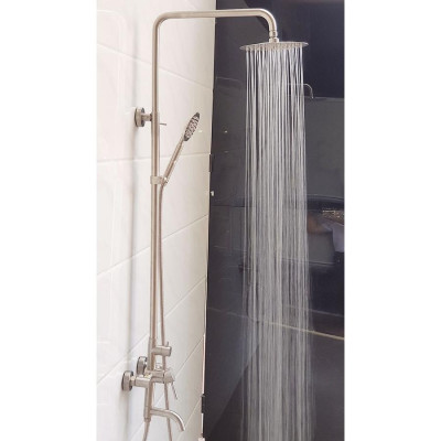 Bộ vòi sen tắm đứng INOX 304 nóng lạnh EL-S909 (Trắng bạc)