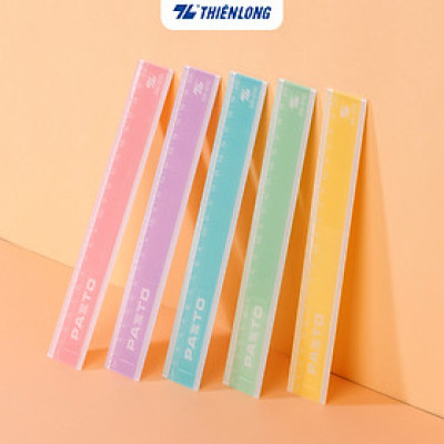 Thước nhựa thẳng màu Pastel dài 20 cm Thiên Long Pazto SR-010 - Màu ngẫu nhiên