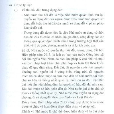 Quy Trình Pháp Lý Thu Hồi Đất, Trưng Dụng Đất, Bồi Thường, Hỗ Trợ, Tái Định Cư Và Giải Quyết Khiếu Nại, Tố Cáo, Khởi Kiện Của Người Có Đất Thu Hồi, Trưng Dụng