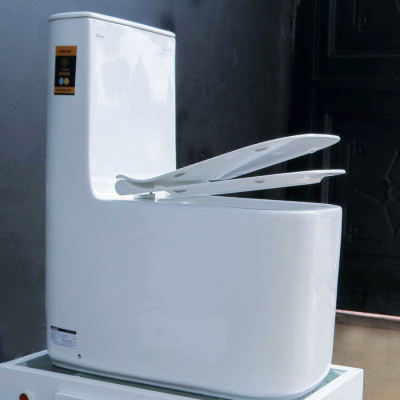 Bồn cầu 1 khối cao cấp tiêu chuẩn xuất Châu Âu, men Nano tuyết bóng sáng, nắp đóng siêu êm, 2 chế độ xả Eurolife EL-LUX 0313 (Trắng). Mẫu độc quyên của Eurolife tại thị trường Việt Nam.