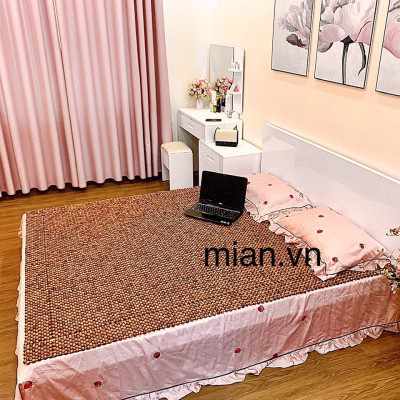 Chiếu hạt gỗ hương 1,6m x2m hạt 15ly - Nệm giường mát xa , Tấm trải giường dùng cho điều hòa .Đệm gấp đa năng tiện ích  