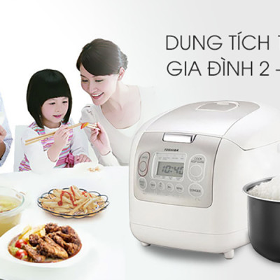 Nồi Cơm Điện Tử Toshiba RC-10NMFVN (WT) (1 Lít) - Hàng Chính Hãng