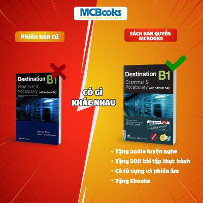 Sách Destination B1 & B2 Grammar and Vocabulary Kèm Đáp Án Lẻ/Combo - MCBOOKS - BẢN QUYỀN