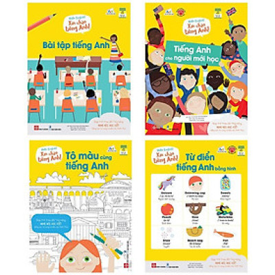 Sách - Học tiếng anh thật vui với combo sách Hello English - xin chào tiếng anh (bộ 4 cuốn)