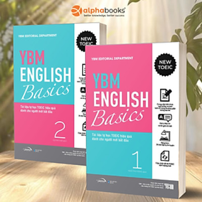 YBM English Basic 1 + 2: Tài Liệu Tự Học TOEIC Hiệ Quả Dành Cho Người Mới Bắt Đầu (Bộ 2 Tập)