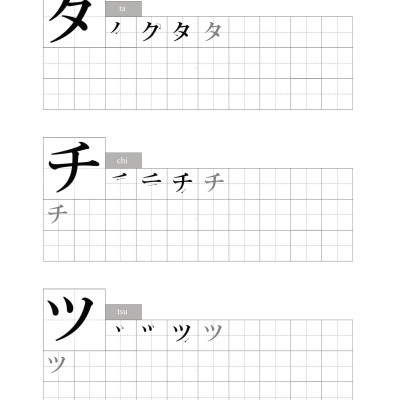 Tập Viết Tiếng Nhật Bảng Chữ Cái Katakana