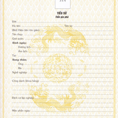 Gia Phả Dòng Tộc (Bìa Cứng) + Kèm Văn khấn, Ghi chép Lưu trữ Gia Nhân Dòng Họ, Gia Phả Tổ Tiên 