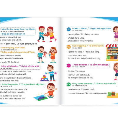 Sách 900 câu giao tiếp tiếng Anh thường dùng hằng ngày Cẩm nang cho mẹ cùng con học tiếng anh mỗi ngày (song ngữ Anh – Việt) File nghe Quét mã QR