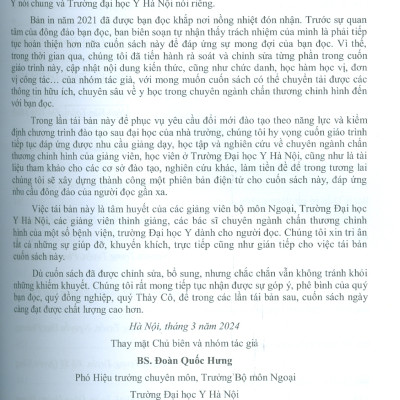 Bệnh Học Ngoại Khoa Chấn Thương Chỉnh Hình (Dùng cho đào tạo sau đại học)