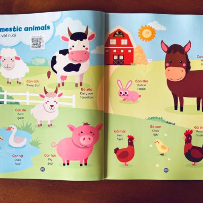 Sách - Combo 4 cuốn Tiếng Anh Đầu Đời Cho Bé (Kèm file nghe) - Giúp bé phát triển ngôn ngữ sớm, học nhanh, nhớ lâu, mở rộng vốn từ, tự tin giao tiếp