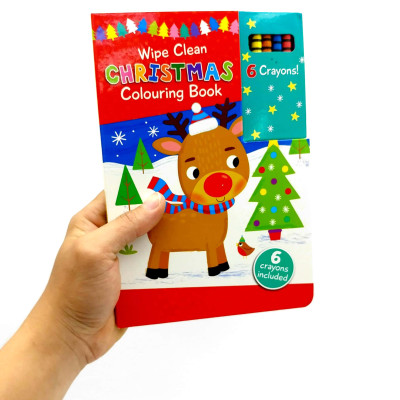Wipe Clean Colouring Books - Rudolph