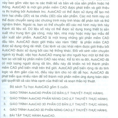 GIÁO TRÌNH AUTOCAD - PHẦN NÂNG CAO (Lý Thuyết - Thực hành) (Dùng cho các phiên bản Autocad 2022, 2021)