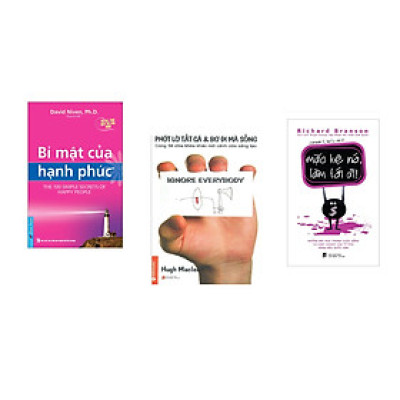 Combo 3 cuốn sách: Bí Mật Của Hạnh Phúc + Mặc kệ nó làm tới đi  + Phớt lờ tất cả và bơ đi mà sống