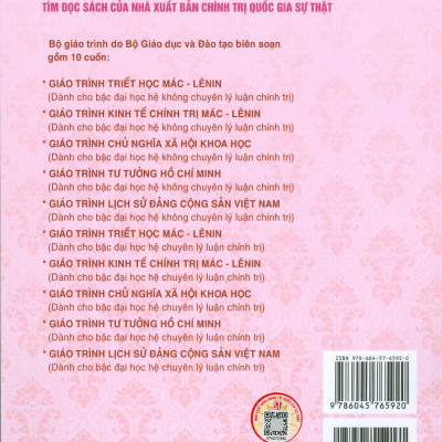 Combo 3 cuốn Giáo Trình Triết Học Mác – Lênin + Giáo Trình Kinh Tế Chính Trị Mác – Lênin + Giáo Trình Tư Tưởng Hồ Chí Minh (Dành Cho Bậc Đại Học Hệ Không Chuyên Lý Luận Chính Trị) - Bộ mới năm 2021