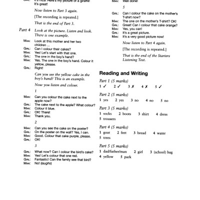 Cambridge English Young Learners 2 for Revised Exam from 2018 Starters Answer Booklet: Authentic Examination Papers
