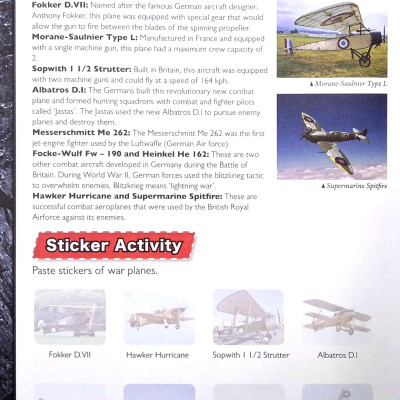 Wonders Of Learning - Sticker Book - Discover Combat Aircraft