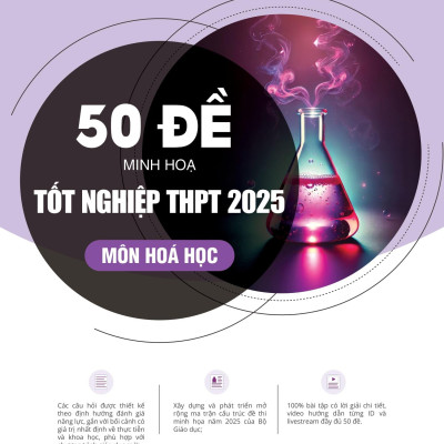 Sách - 50 Đề Minh Họa Tốt Nghiệp THPT 2025 - Môn Hóa Học