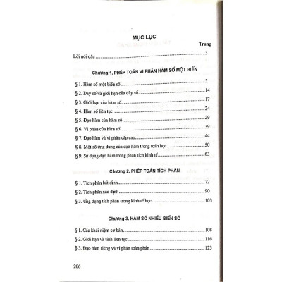 Toán cao cấp - T2 : Giải tích toán học (Dùng cho SV các ngành kinh tế và quản trị kinh doanh)