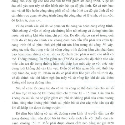 Sổ Tay Công Tác Trắc Địa Trong Thi Công Đường Hầm Và Công Trình Thủy Điện
