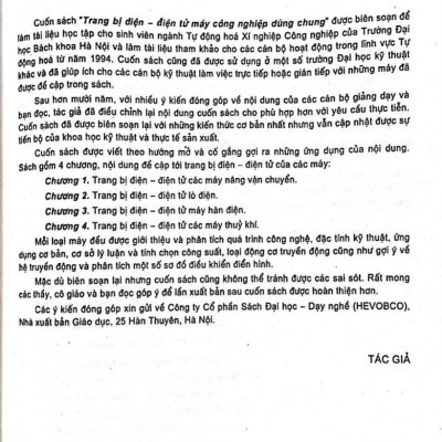 Trang Bị ĐIện- Điện Tử Máy Công Nghiệp Dùng Chung