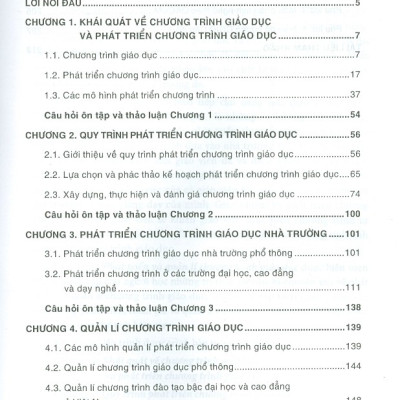 Phát Triển Và Quản Lí Chương Trình Giáo Dục