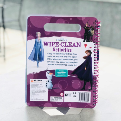 Sách tiếng anh tương tác công chúa băng giá Elsa -  Disney Frozen 2: Wipe-Clean Activities