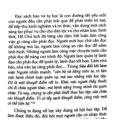 Những Tấm Gương Ham Đọc Sách Và Tự Đọc Thời Đại Hồ Chí Minh
