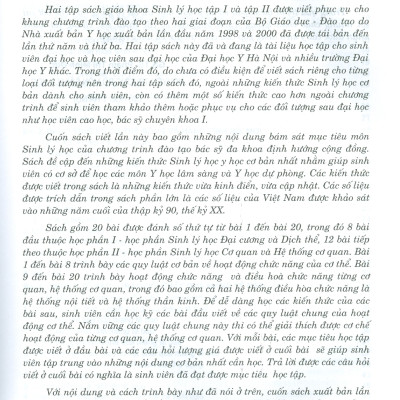 Sinh Lý Học (Sách đào tạo bác sĩ đa khoa) - GS.TS. Phạm Thị Minh Đức chủ biên