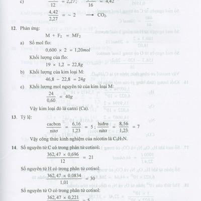 Bài Tập Hóa Học Vô Cơ, Quyển II - Lý Thuyết Đại Cương Về Hóa Học (Trả Lời Câu Hỏi Và Giải Bài Tính)