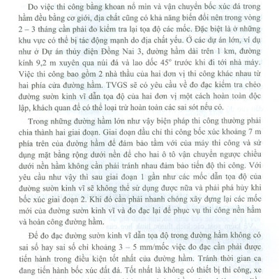 Sổ Tay Công Tác Trắc Địa Trong Thi Công Đường Hầm Và Công Trình Thủy Điện