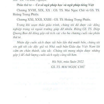 Cơ Sở Ngôn Ngữ Học Và Tiếng Việt (Tái bản lần thứ mười lăm) - Mai Ngọc Chừ; Vũ Đức Nghiệu; Hoàng Trọng Phiến