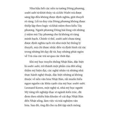 Wabi-Sabi - Tập 1 - Cho Nghệ Sĩ, Nhà Thiết Kế, Nhà Thơ Và Triết Gia