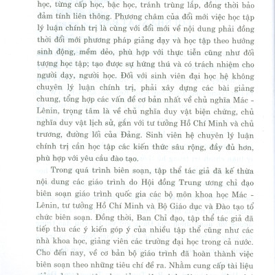 Giáo Trình Kinh Tế Chính Trị Mác – Lênin (Dành Cho Bậc Đại Học Hệ Không Chuyên Lý Luận Chính Trị) - Bộ mới năm 2021