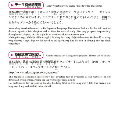 はじめての日本語能力試験 N5単語1000 Hajimete No Nihongo Nouryoku Shiken N5 Tango 1000(English/Vietnamese Edition)