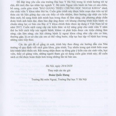 Bài Giảng Triệu Chứng Học Ngoại Khoa (Dùng cho sinh viên năm thứ ba)