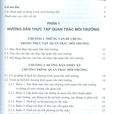 Hướng Dẫn Thực Tập Quan Trắc Và Đánh Giá Tác Động Môi Trường - Trường Đại học Kiến trúc Hà Nội. PGS. TS. Nghiêm Vân Khanh chủ biên, ThS. Tạ Hồng Ánh