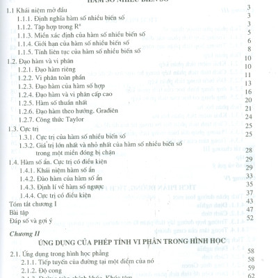Toán Học Cao Cấp - Tập Ba: Phép Tính Giải Tích Nhiều Biến Số (Tái bản lần thứ hai mươi mốt, năm 2024)