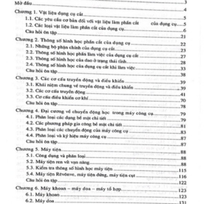 Sách - Giáo Trình Cơ Sở Kỹ Thuật Cắt Gọt Kim Loại Máy Và Dụng Cụ Cắt Gọt Kim Loại Phạm Vi Ứng Dụng (DN)