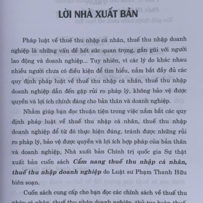 Cẩm nang thuế thu nhập cá nhân, thuế thu nhập doanh nghiệp