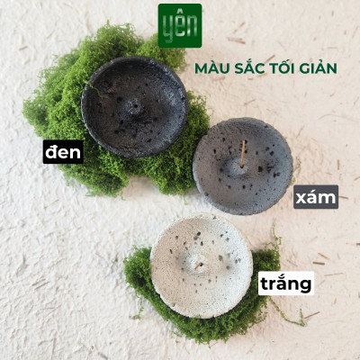 Đế Hứng Nhang Thảo Mộc Bằng Đá Phong Cách Wabi Sabi Trang Trí Nhà Bàn Thờ Thiền