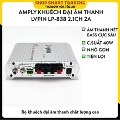 Bộ Âm Ly Mini, Amply Khuếch Đại Âm Thanh 838 - Hàng nhập khẩu