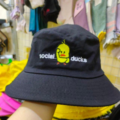 Nón bucket kaki in chữ cực "trất"