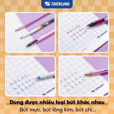 Combo 5/10/20 Tập học sinh chống lóa 80 trang 4 ô ly vuông 2.5mm 100gsm Thiên Long TP-NB003 - Mẫu ngẫu nhiên