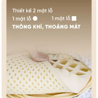 Nệm Cao Su Thiên Nhiên Tatana Cool Fresh, Áo Vải Cooling Làm Mát- Mền Mại, Êm Ái, Độ Đàn Hồi Cao -  Bảo hành 12 năm.